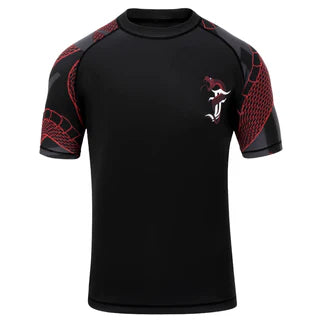 Black/Red Fumetsu Anaconda Short Sleeve Rash Guard